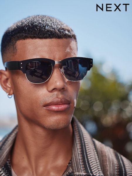 Black Clubmaster Sunglasses (AJ0901) | £15