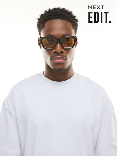 Amber Orange EDIT Square Sunglasses (AJ0912) | £12