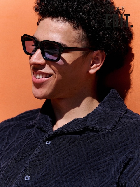Blue EDIT Square Sunglasses (AJ0913) | £12