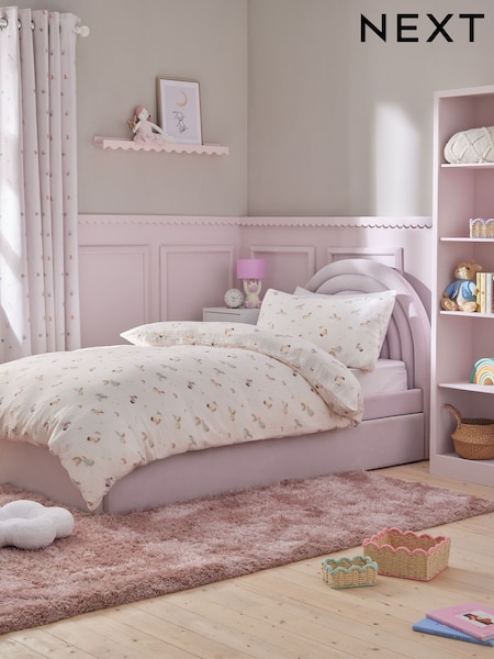 Unicorn Crinkle Muslin 100% Cotton Duvet Cover and Pillowcase Set (AJ0926) | £35 - £55