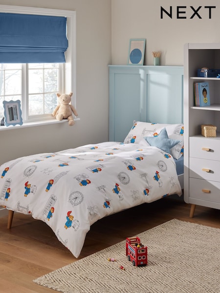 White Paddington Duvet Cover and Pillowcase Set (AJ1085) | £24 - £28