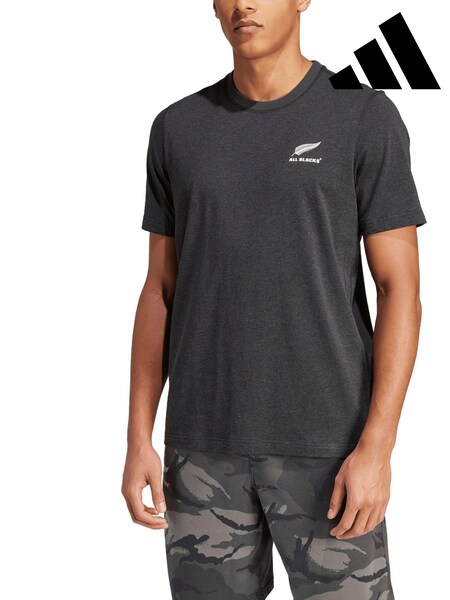 adidas Black 100% Cotton All Melange T-Shirt (AJ1117) | £35
