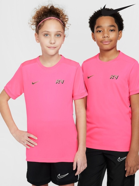 Nike Hyper Pink Kylian Mbappe Academy 25 Dri-FIT Football T-Shirt (AJ1178) | £30