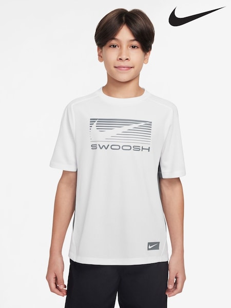 Nike White Multi Dri-FIT Short Sleeve T-Shirt (AJ1313) | £25
