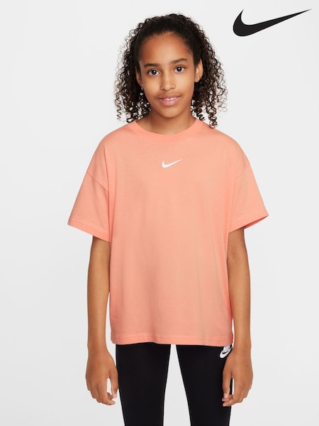 Nike Apricot Orange Sportswear 100% Cotton T-Shirt (AJ1407) | £20