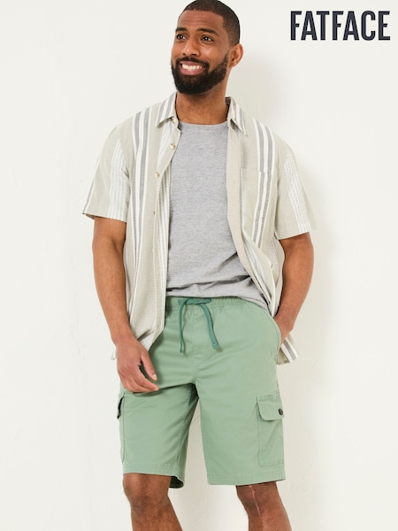 FatFace Tenby Green Pull On Cargo Shorts (AJ1411) | £46