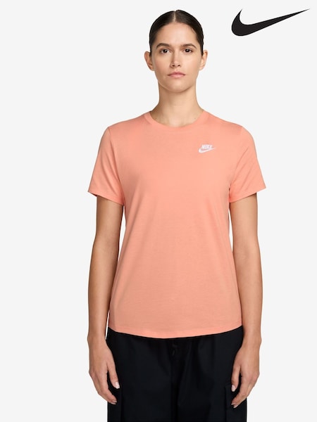 Nike Apricot Orange Sportswear Club Essentials T-Shirt (AJ1554) | £23