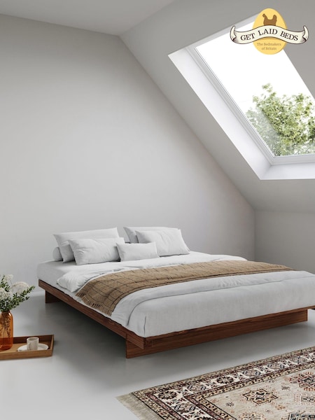 Get Laid Beds Brown Low Fuji Solid Wood Attic No Headboard Bed (AJ1742) | £600 - £730