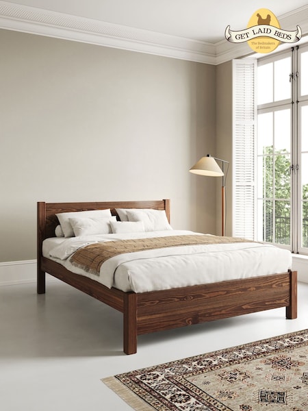 Get Laid Beds Brown Oxford Solid Wood Square Leg Bed (AJ1751) | £545 - £870