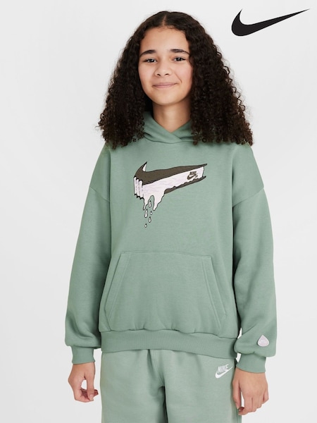 Nike Steam Green Oversized SB Easy On Pullover Hoodie (AJ1787) | £45