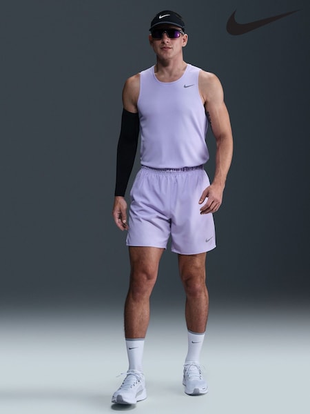 Nike Hydrangea Purple Grey 7 Inch Dri-FIT Challenger 9 inch Unlined Running Shorts (AJ1826) | £33
