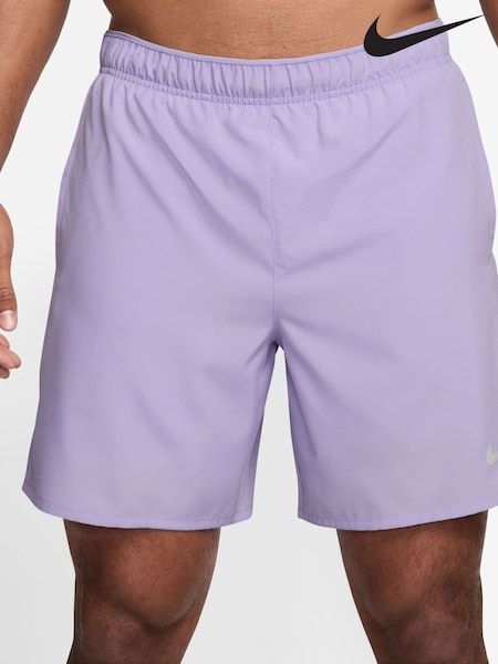 Nike Hydrangea Purple Grey Challenger Dri-FIT 7 inch 2-in-1 Running Shorts (AJ1845) | £40