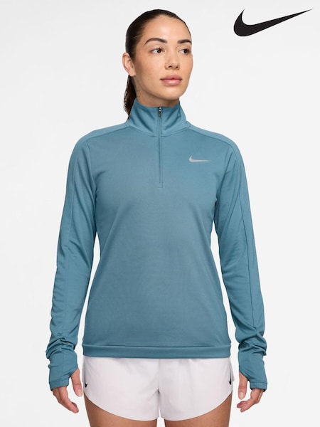 Nike Smokey Blue Dri-FIT Pacer Half Zip Running Top (AJ1865) | £40