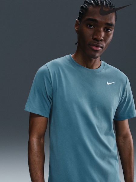 Nike Smokey Blue Dri-FIT Training T-Shirt (AJ1887) | £28