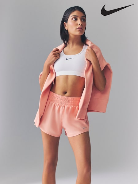 Nike Apricot Orange One Dri-FIT Mid Rise 3" Brief Lined Shorts (AJ2009) | £38