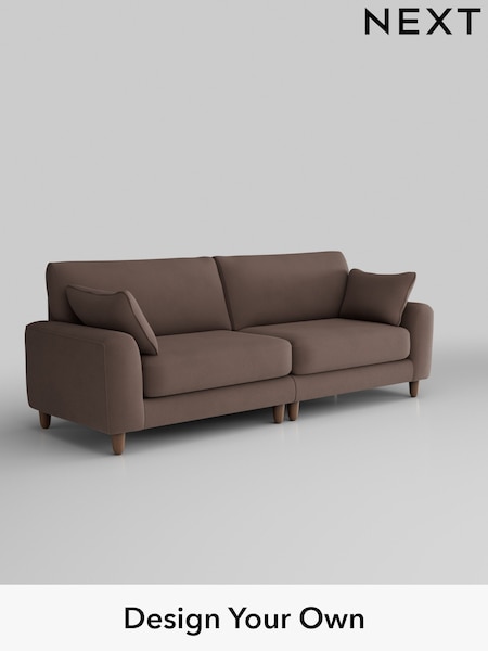 Plush Velvet Easy Clean/Dark Warm Chocolate Brown Campbell (AJ2104) | £1,375