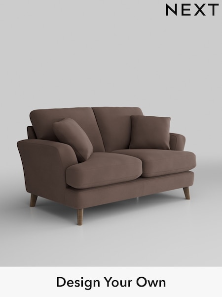 Plush Velvet Easy Clean/Dark Warm Chocolate Brown Conway Relaxed Sit (AJ2110) | £1,150