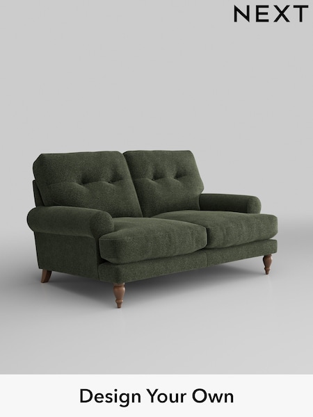 Boucle Chenille/Dark Moss Green Erin Buttoned Back Deep Relaxed Sit (AJ2127) | £1,225
