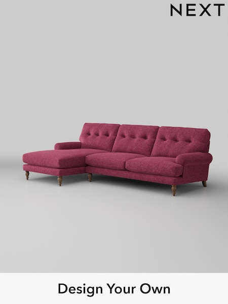 Cotswold Chenille/Dark Raspberry Pink Erin Buttoned Back Deep Relaxed Sit (AJ2128) | £2,025