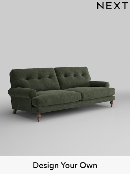 Boucle Chenille/Dark Moss Green Erin Buttoned Back Deep Sit (AJ2130) | £1,375