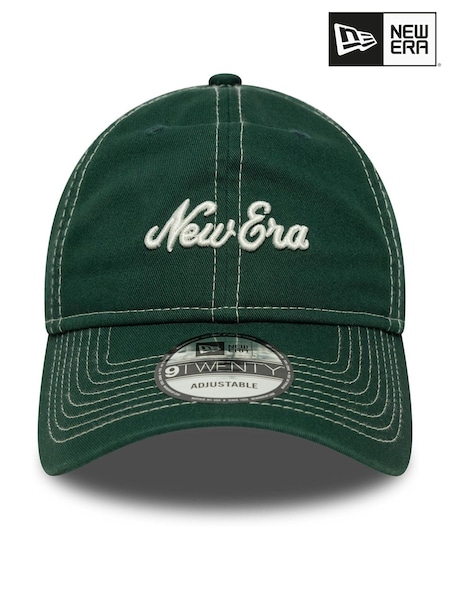 New Era Dark Green Contrast Stitch 9Twenty 100% Cotton Hat (AJ2142) | £25