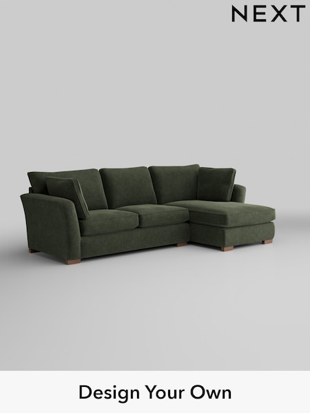 Boucle Chenille/Dark Moss Green Heath Highback (AJ2185) | £2,099