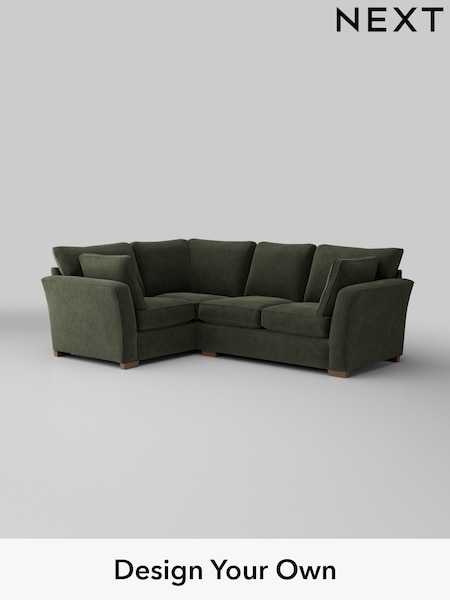 Boucle Chenille/Dark Moss Green Heath Highback (AJ2185) | £2,050