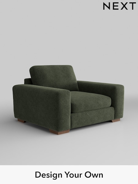 Boucle Chenille/Dark Moss Green Houghton Deep Sit (AJ2198) | £975