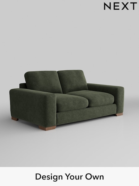 Boucle Chenille/Dark Moss Green Houghton Deep Relaxed Sit (AJ2200) | £1,325