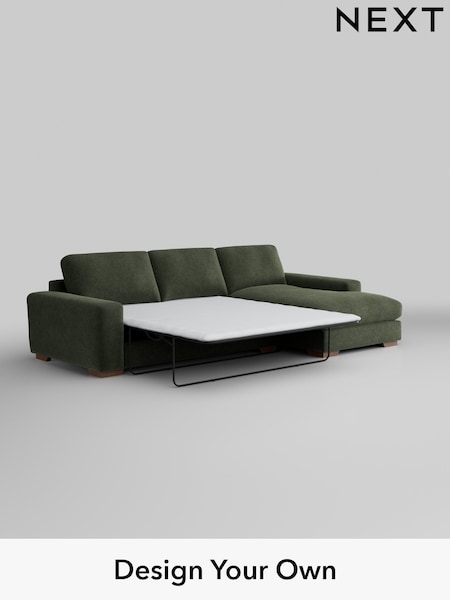 Boucle Chenille/Dark Moss Green Houghton Deep Relaxed Sit (AJ2200) | £2,825