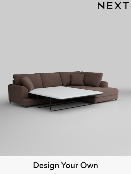 Plush Velvet Easy Clean/Dark Warm Chocolate Brown Parker (AJ2208) | £2,525