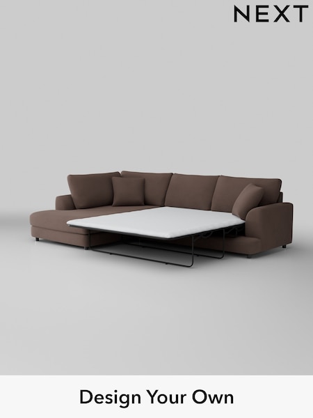 Plush Velvet Easy Clean/Dark Warm Chocolate Brown Parker (AJ2208) | £2,525