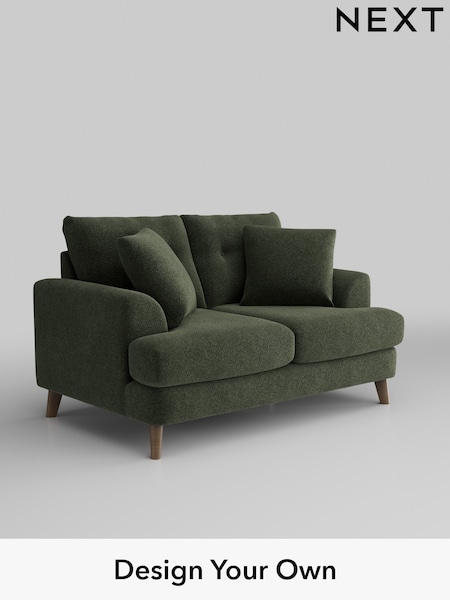 Boucle Chenille/Dark Moss Green Parker Buttoned Back (AJ2235) | £1,225
