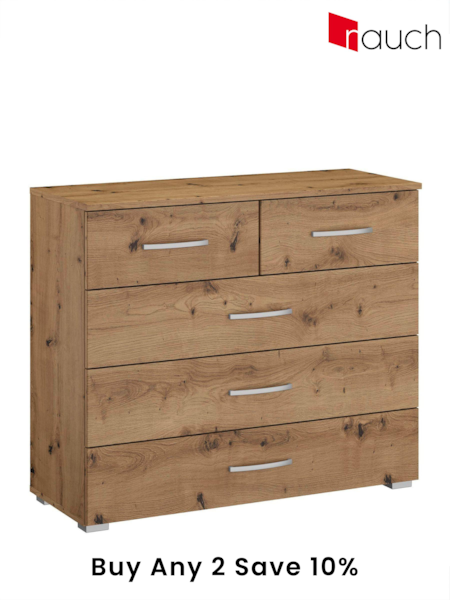 Rauch Natural Reflection Chest of 5 Drawer Drawers (AJ2287) | £322