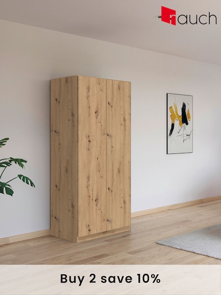 Rauch Natural Fosta Wood Semi Fitted Double Wardrobe (AJ2321) | £386