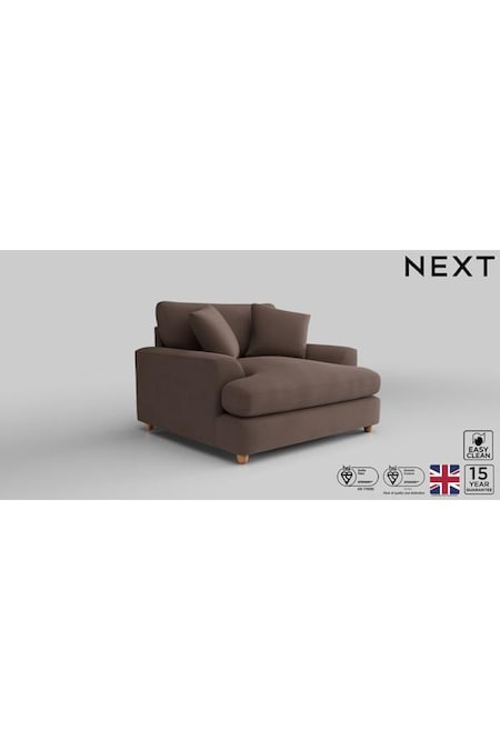 Plush Velvet Easy Clean/Dark Warm Chocolate Brown Parker Platform Grand Relaxed Sit (AJ2338) | £1,299
