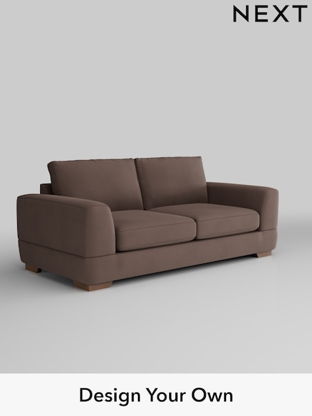 Plush Velvet Easy Clean/Dark Warm Chocolate Brown Clayton (AJ2373) | £1,225