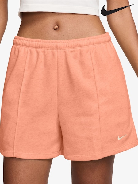 Nike Apricot Orange Chill Terry Mid Rise 4" French Terry Shorts (AJ2452) | £38