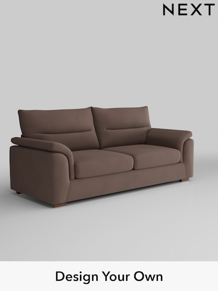 Plush Velvet Easy Clean/Dark Warm Chocolate Brown Hayden Highback (AJ2453) | £1,325