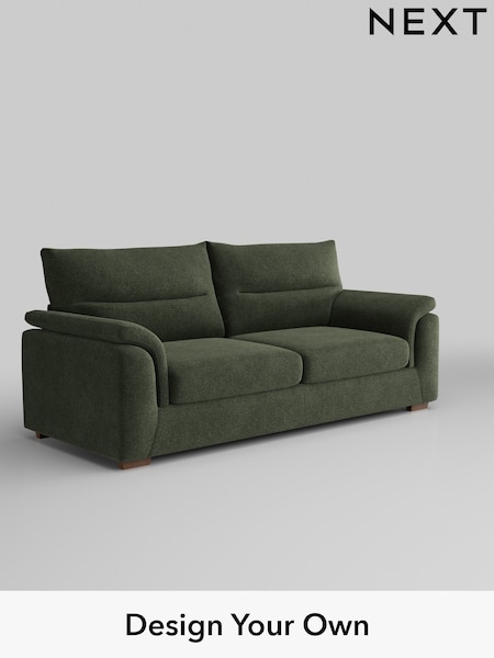 Boucle Chenille/Dark Moss Green Hayden Highback (AJ2455) | £1,325