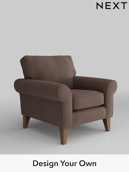 Plush Velvet Easy Clean/Dark Warm Chocolate Brown Mallory (AJ2466) | £625