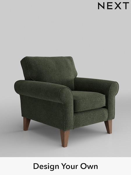 Boucle Chenille/Dark Moss Green Mallory (AJ2467) | £625
