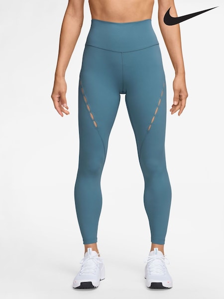 Nike Smokey Blue One High-Waisted 7/8 Leggings (AJ2484) | £0
