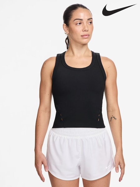 Nike Black One Fitted Dri-FIT Tank Top (AJ2488) | £33