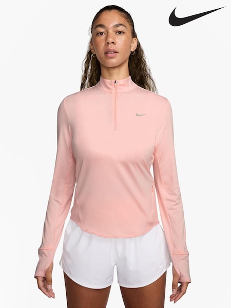 Nike Atmosphere Pink Swift Dri-FIT UV 1/2-Zip Running Top (AJ2550) | £0