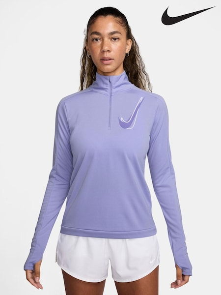 Nike Lilac Ice Swoosh Half Zip Running Sweatshirt (AJ3684) | £0