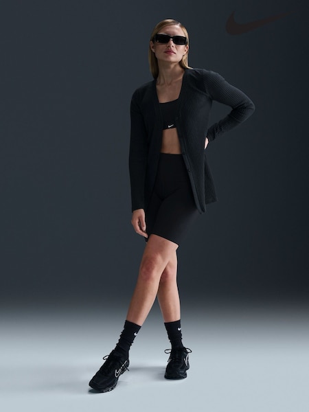 Nike Black Sportswear Chill Rib Slim Cardigan (AJ3704) | £60