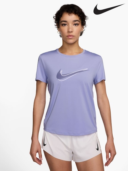 Nike Lilac Ice One Swoosh Dri-FIT Short Sleeve Running Top (AJ3769) | £38