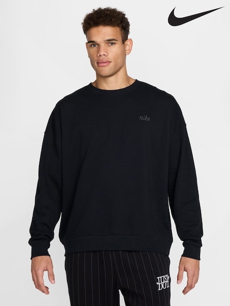 Nike Black Oversized Club Crew Sweatshirt (AJ3896) | £55