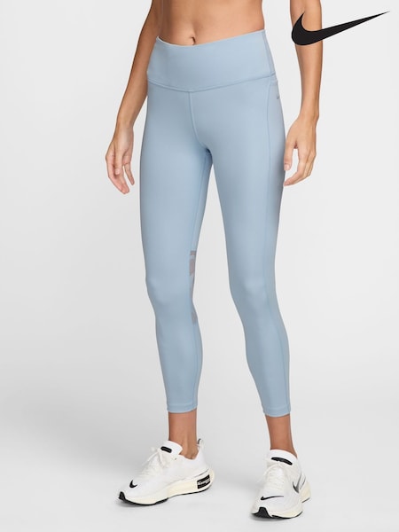 Nike Light Armory Blue Fast Mid Rise 7/8 Leggings (AJ3897) | £50